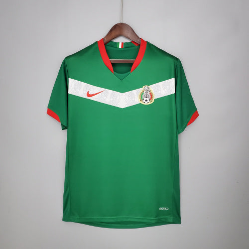 1990s Mexico Retro Football Shirt | Green Red Home