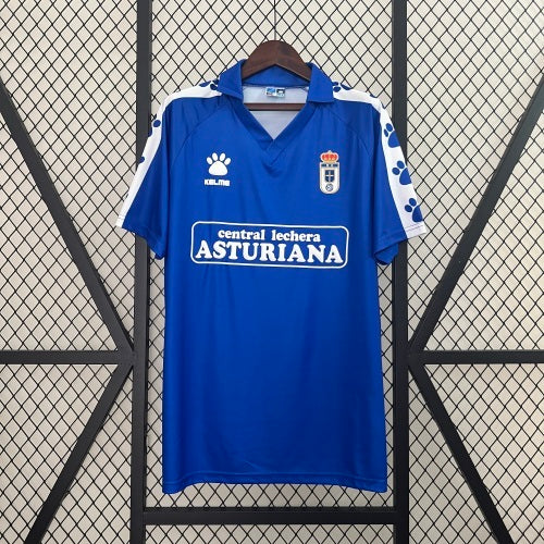 1990s Real Oviedo Retro Football Shirt | Blue White Home