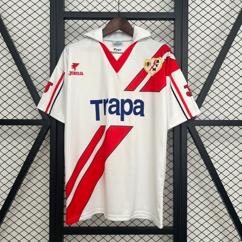 1990s Rayo Vallecano Retro Football Shirt | White Red Home