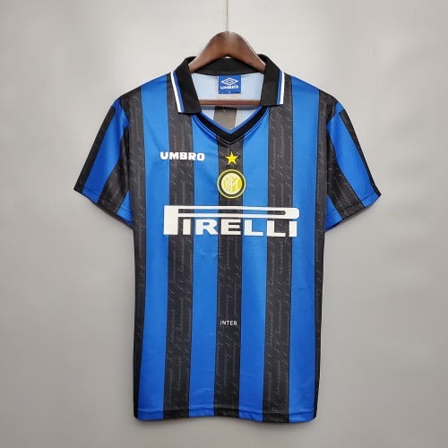 1990s Inter Milan Retro Football Shirt | Blue Black Home
