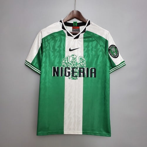 1990s Nigeria Retro Football Shirt | Green White Home