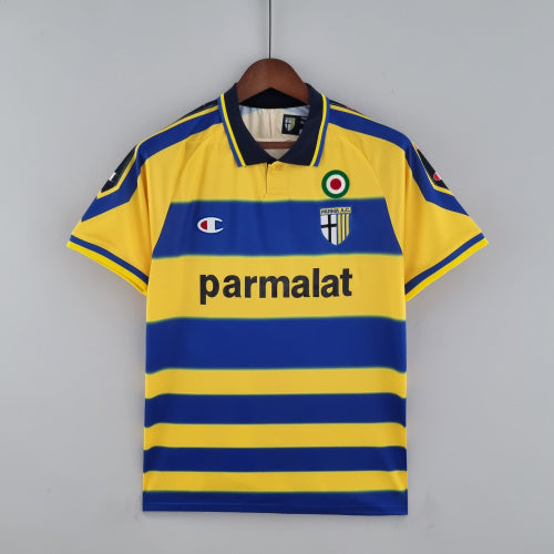 1990s Parma Retro Football Shirt | Yellow Blue Home