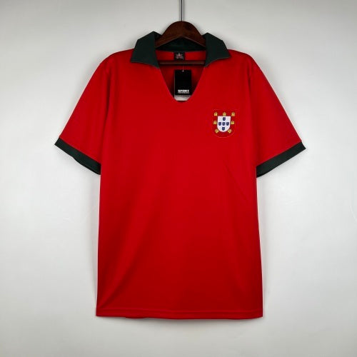 1980s Portugal Retro Football Shirt | Red Green Home