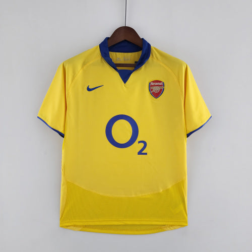 2000s Arsenal Retro Football Shirt | Yellow Blue Away