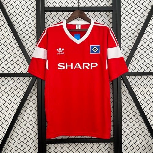 1990s Hamburger SV Retro Football Shirt | Red White Home