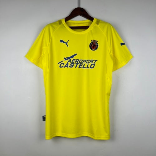 2000s Villarreal Retro Football Shirt | Yellow Navy Home