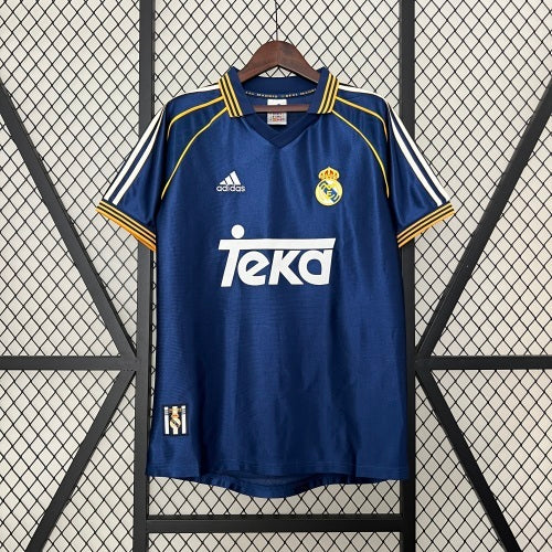 1990s Real Madrid Retro Football Shirt | Navy Yellow Home