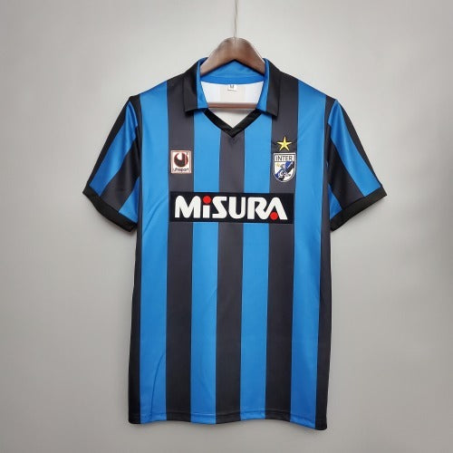 1990s Inter Milan Retro Football Shirt | Blue Black Home