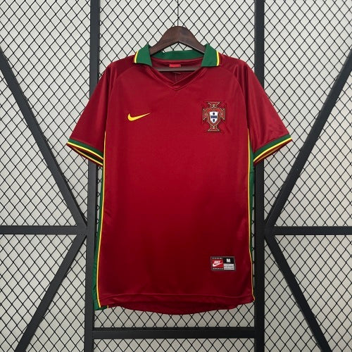 2000s Portugal Retro Football Shirt | Red Yellow Home