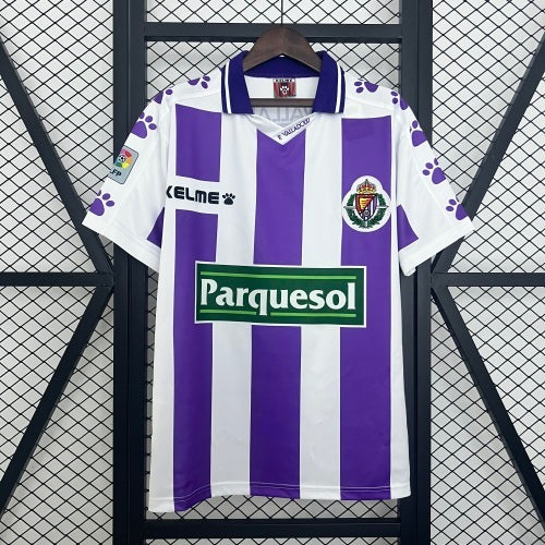 1990s Real Valladolid Retro Football Shirt | Purple White Home