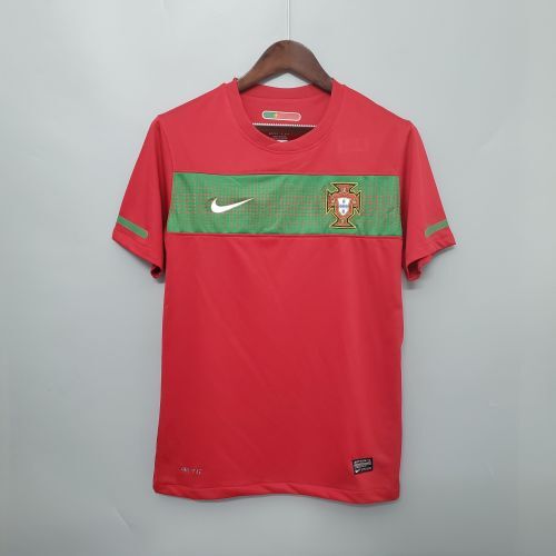 2000s Portugal Retro Football Shirt | Red Green Home