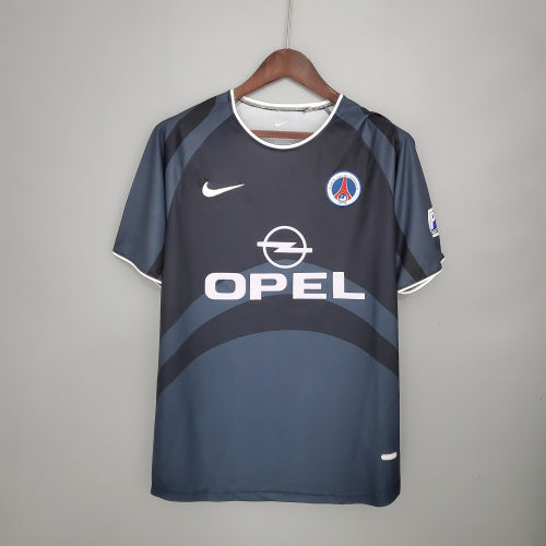 1990s Paris Saint-Germain Retro Football Shirt | Dark Gray Black Home