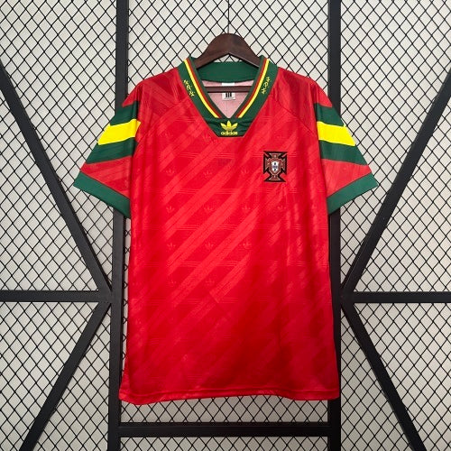 1990s Portugal Retro Football Shirt | Red Green Home