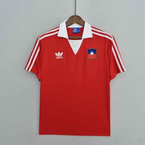 1980s Chile Retro Football Shirt | Red White Home
