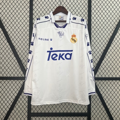 1990s Real Madrid Retro Football Shirt | White Navy Home