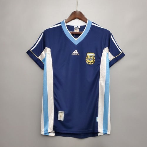 1990s Argentina Retro Football Shirt | Navy White Home