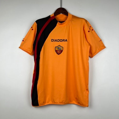 2000s AS Roma Retro Football Shirt | Orange Black Third