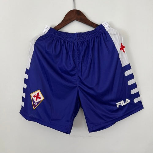 1990s Fiorentina Retro Football Shorts | Blue White Home