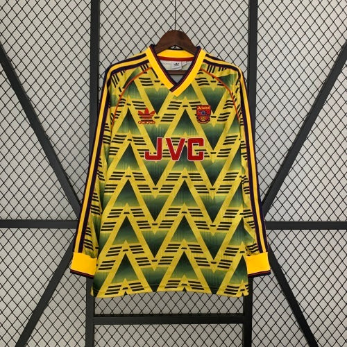 1990s Arsenal Retro Football Shirt | Yellow Green Home