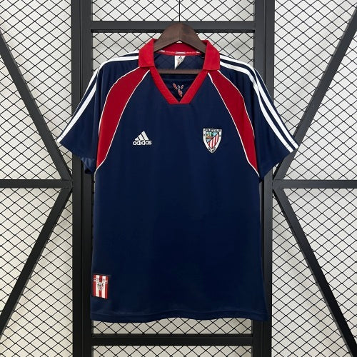 1990s Athletic Bilbao Retro Football Shirt | Navy Red Home