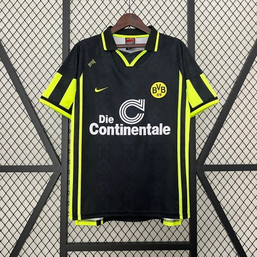 1990s Borussia Dortmund Retro Football Shirt | Black Yellow Home