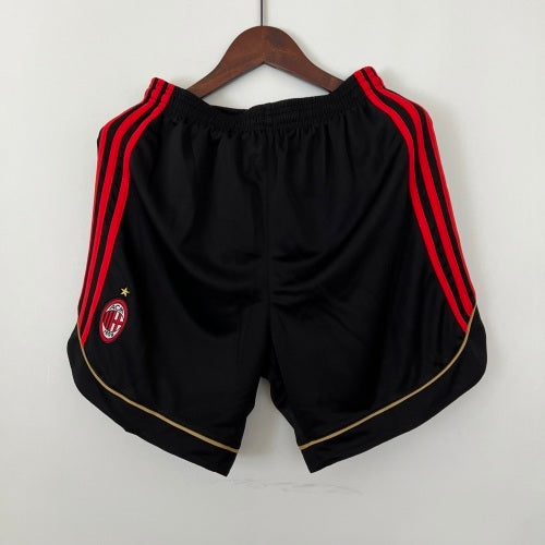 2000s AC Milan Retro Football Shorts | Black Red Third