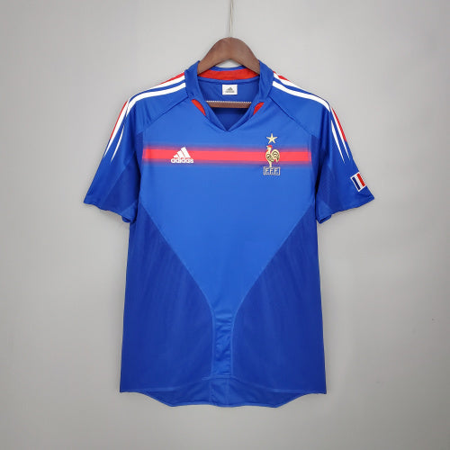 2000s France Retro Football Shirt | Blue Red Home