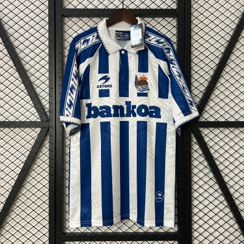 1990s Real Sociedad Retro Football Shirt | Blue White Home