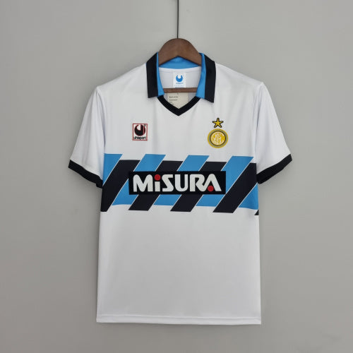1980s Inter Milan Retro Football Shirt | White Blue Training Edition