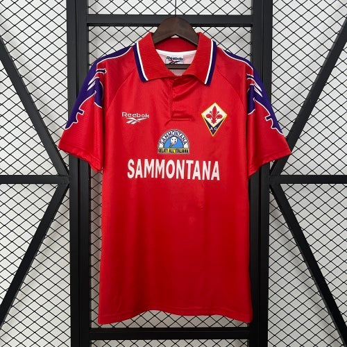 1990s Fiorentina Retro Football Shirt | Red Purple Home