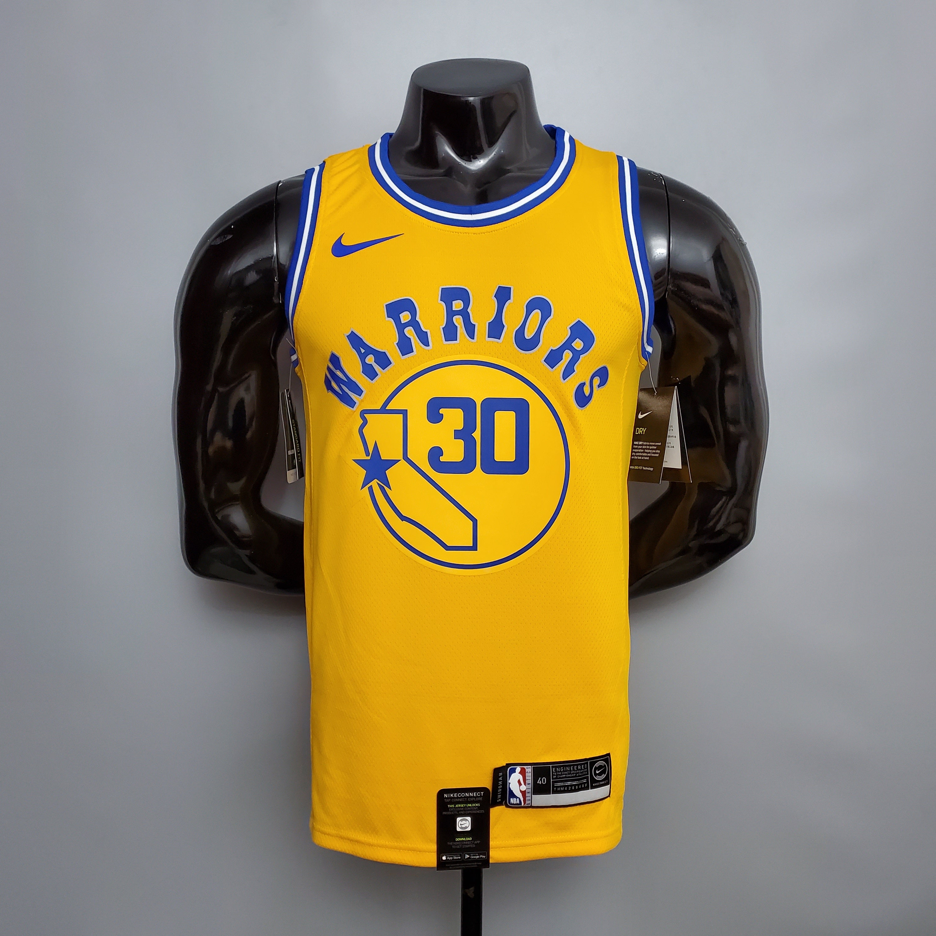 2021 Golden State Curry #30 Retro Basketball Jersey