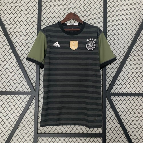 2020s Germany Retro Football Shirt | Black Olive Home