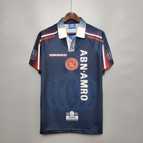 1990s Ajax Retro Football Shirt | Navy Red Home
