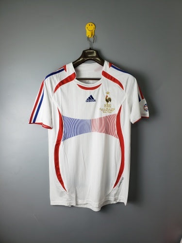 2000s France Retro Football Shirt | White Red Blue Home