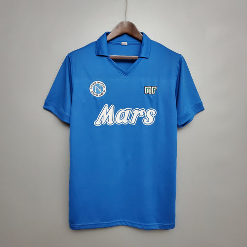 1980s Napoli Retro Football Shirt | Blue White Home