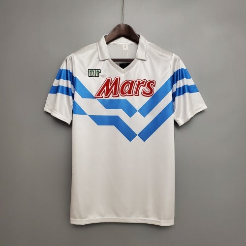1980s Retro Football Shirt | White Blue Home
