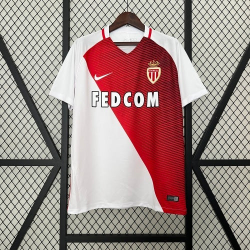 2010s AS Monaco Retro Football Shirt | White Red Home