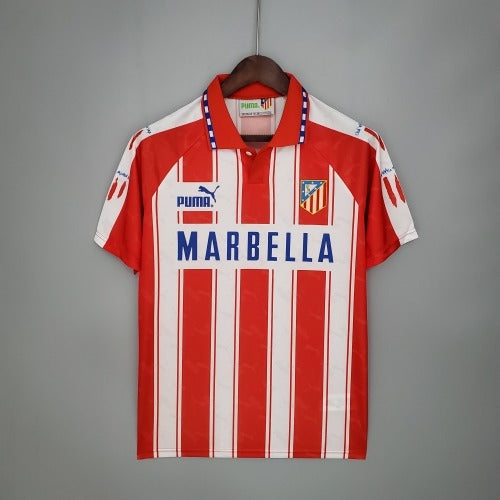1990s Atletico Madrid Retro Football Shirt | Red White Home