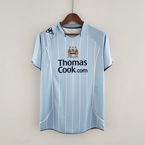 1990s Manchester City Retro Football Shirt | Sky Blue White Home