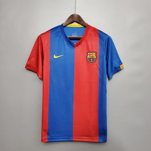 2000s Barcelona Retro Football Shirt | Red Blue Home