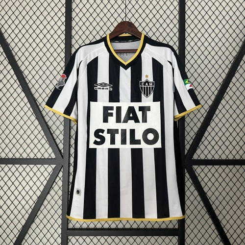 2000s Atletico Mineiro Retro Football Shirt | Black White Home