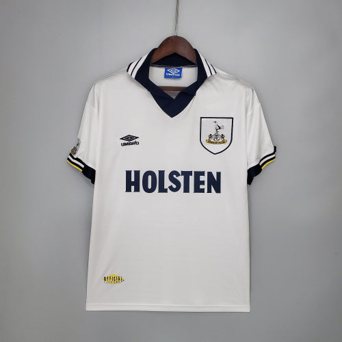 1980s Tottenham Hotspur Retro Football Shirt | White Navy Home
