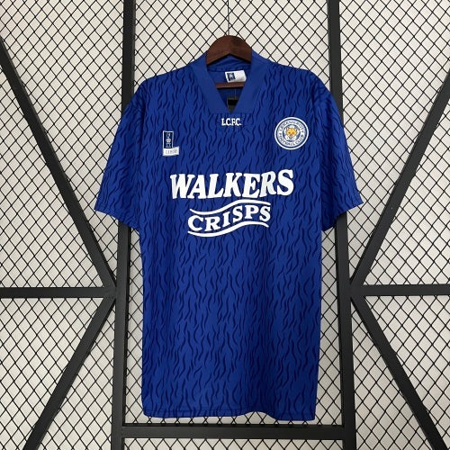 1990s Leicester City Retro Football Shirt | Blue White Home