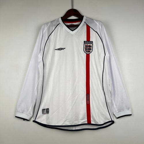 2000s England Retro Football Shirt | White Red Home