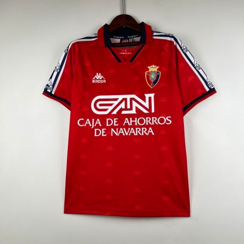 1990s Osasuna Retro Football Shirt | Red Navy Home