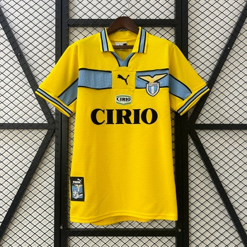 1990s Lazio Retro Football Shirt | Yellow Sky Blue Home
