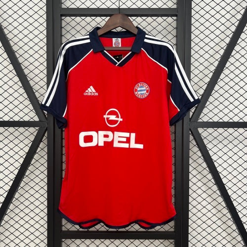1990s Bayern Munchen Retro Football Shirt | Red Navy Home