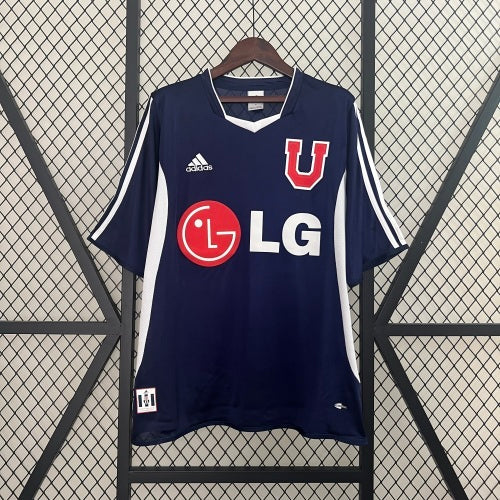 2000s Universidad De Chile Retro Football Shirt | Navy White Home
