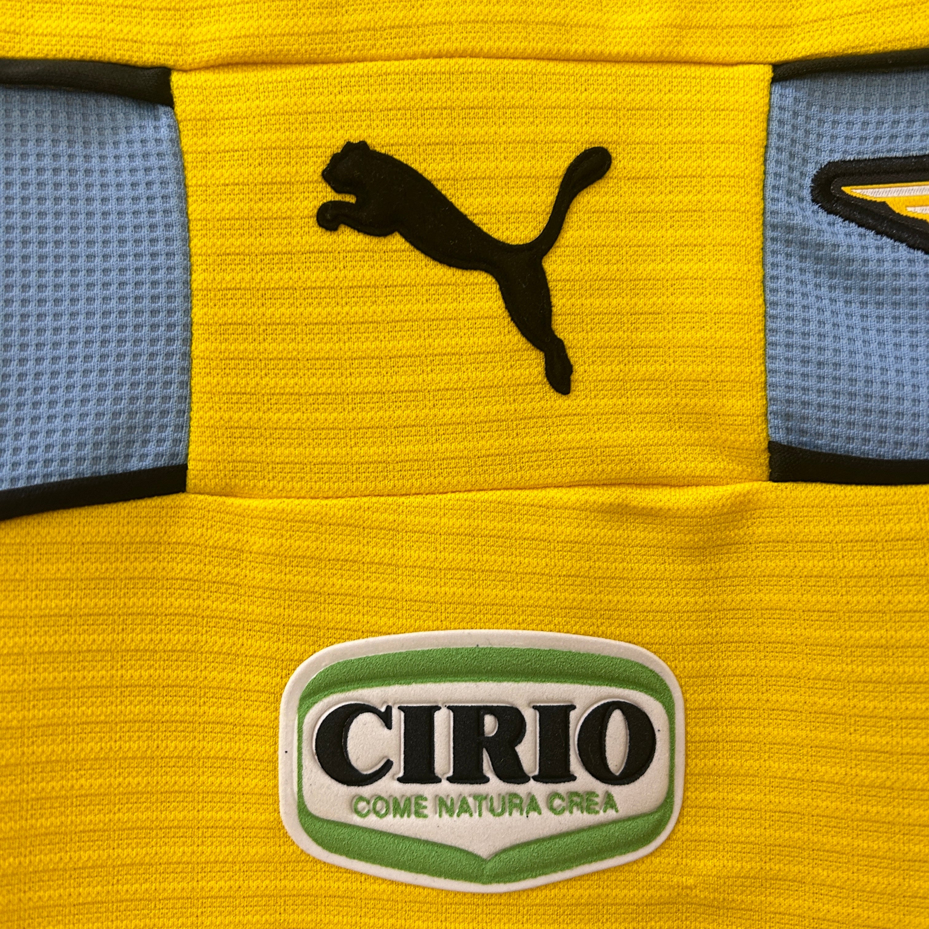 1990s Lazio Retro Football Shirt | Yellow Sky Blue Home