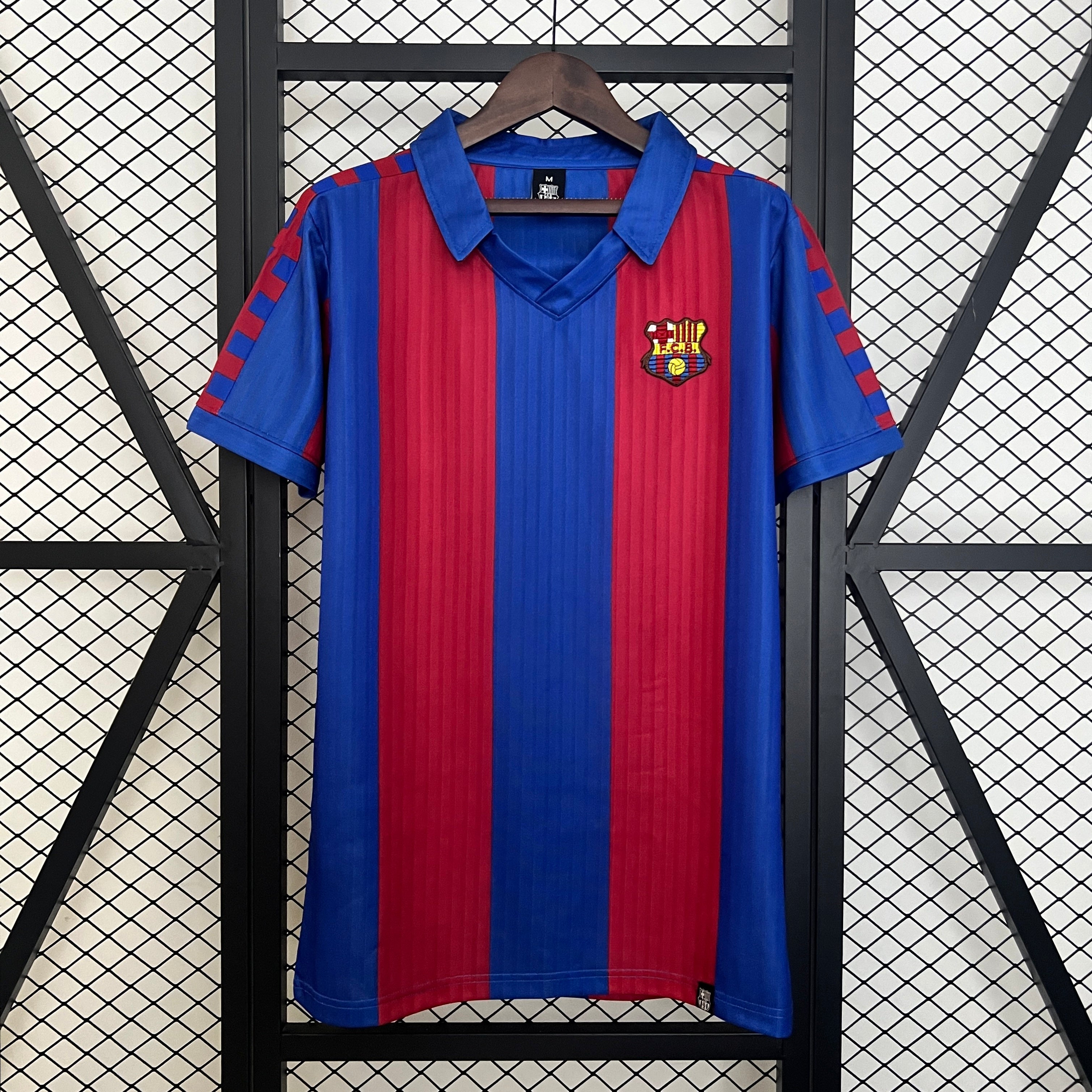 1990s Barcelona Retro Football Shirt | Blue Red Home